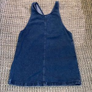 Frank + Oak Denim Pinafore Dress with Pockets!!!